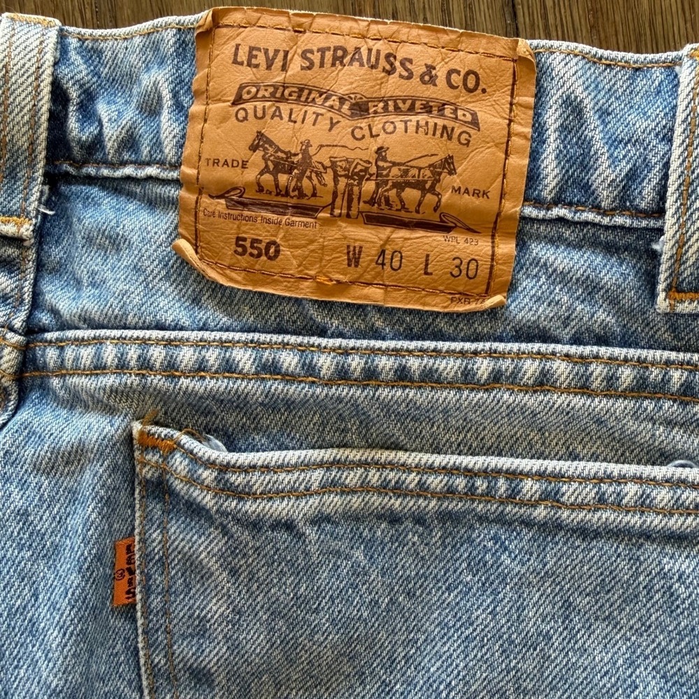 90s Levi's 550 Orange Tab Relaxed Fit 918 Stamp Jeans 100% Cotton USA Men 40x30